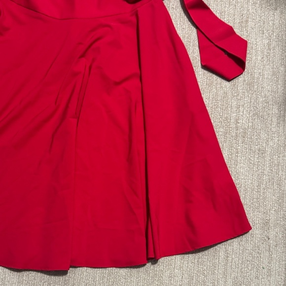Belle Pogue Women Pleated Skirt Size M Red Midi Skirt with Pockets A-Line - Picture 6 of 10